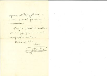 null VERDI (Giuseppe). Lettre autographe signée [au com - mandant Arturo Galletti,...