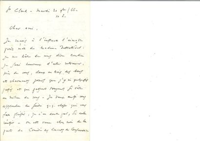 null GOUNOD (Charles). Correspondance de 8 lettres, soit 7 à l'écrivain Ernest Legouvé,...