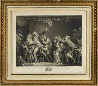 null RENE GAILLARD (1722/3-C.1790) Le fils puni et La malédiction paternelle Paire...