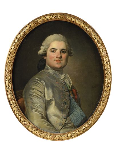 null Portrait of Louis de France, Count of Provence (1755 - 1824) Oval canvas H :...