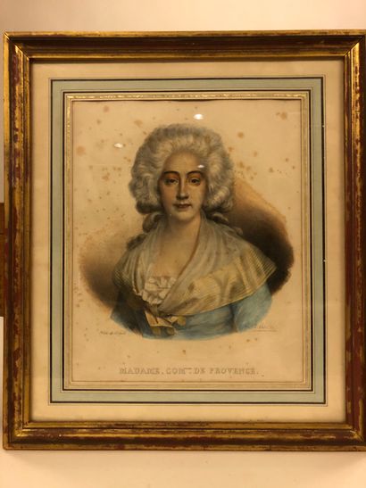 null *Deny Martial (1745-1815) La comtesse de Provence Gravure Haut. 29 cm – Haut....