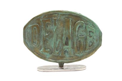  Laurent GEORGES (Né en 1940) 
Logo Delage 
Bronze, fonte à la cire perdue (cire...