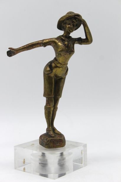 null Girl Scout

American mascot, signed D SE - A.E.L. Chromed bronze. Mounted on...
