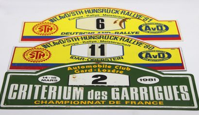 null Trois Plaques de rallye de l’équipage Jean Luc Thérier-Michel Vial

Plaque en...