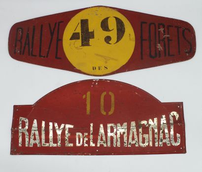 Rallyes 1957 
- Plaque en tôle peinte distribuée...