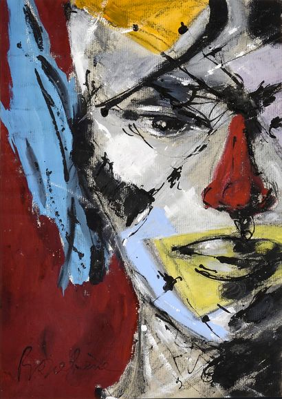 null BOUCHENE DIMITRI (1898-1993)

Visage abstrait 

Gouache sur papier

31 x 22,5...