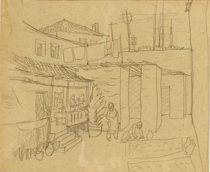 null SHEVCHENKO ALEXANDRE (1883-1948)

LOT de trois vues de rues

Crayon sur papier

10,5...