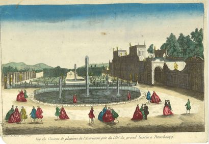 LOT OF TWO COLORED ENGRAVINGS

Views of Saint...