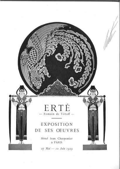 null ERTE, TIRTOFF'S NOVEL.

Exhibition of his works, Hotel Jean Charpentier in Paris,...