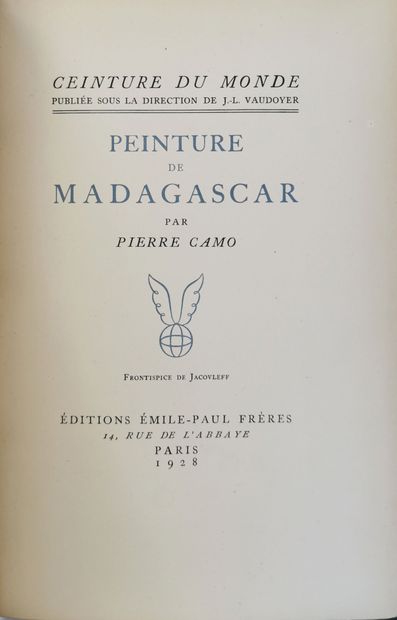 null P. GAMO, PEINTURE DE MADAGASCAR. 

Frontispice de Jacovleff. Edition Emile-Paul...