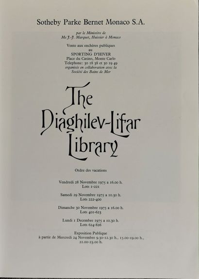 null 
[Bibliothèque de Serge de Diaghilev et de Serge Lifar]
[Bibliothèque de P.A....
