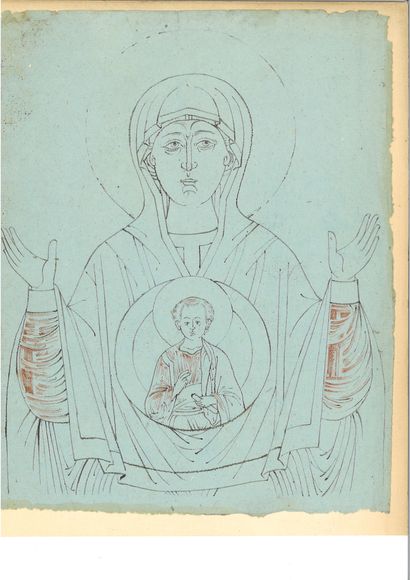 null LOT OF 5 PREPARATORY DRAWINGS FOR ICONS

Russia, 19th century

Ink on paper....