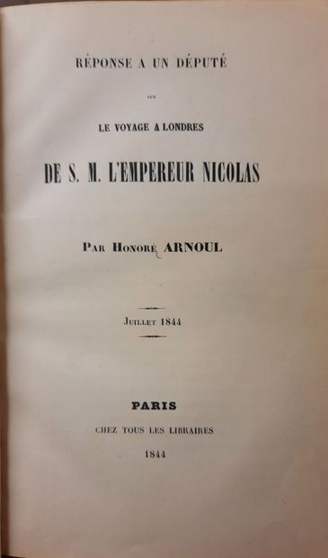 null AUX ARMOIRIES DE L’EMPEREUR NICOLAS IER]ARNOUL HONORE (1810-1893)

Le voyage...