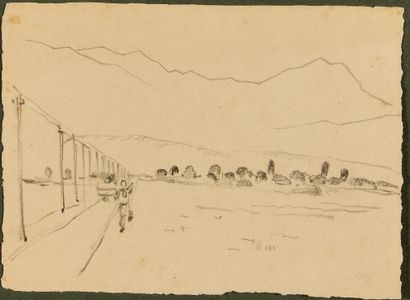 null KARAHAN NICOLAJ (1900-1970)

LOT de six dessins avec des vues d’Asie centrale

(deux...