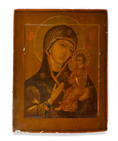 null ICON "THE VIRGIN MARY OF SMOLENSK

Russia, 19th century

Tempera on wood

49...