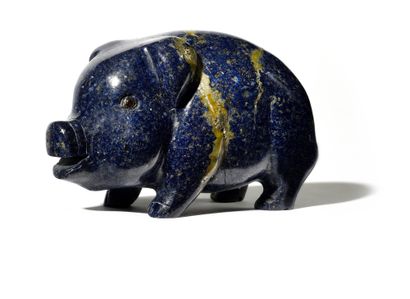 FIGURINE IN THE SHAPE OF A PIG

Lapis lazuli,...