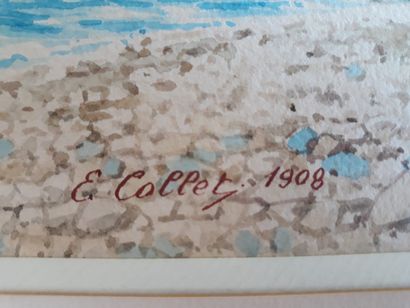 null E. COLLET

Baie de Nice

Aquarelle sur papier

Signature et date en bas à droite...