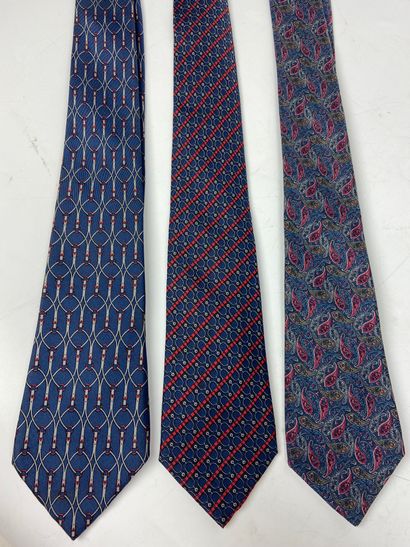 Three silk ties in blue tones. 
Good con...