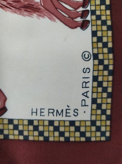 null HERMES

Silk square "French Harness

(stains)