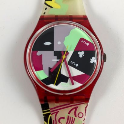 null 
SWATCH

Circa 1991.

Ref: GR110.

Cubist Rap" model wristwatch.

Quartz movement.

New...