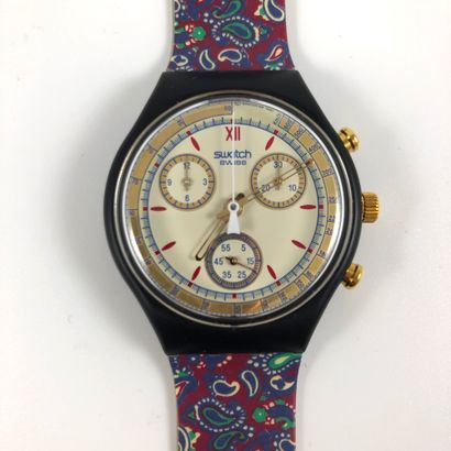 null SWATCH

Circa 1992.

Ref: SCB108.

Chronograph type wristwatch model "Award".

Quartz...