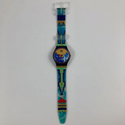 null 
SWATCH

Vers 1991.

Réf: GN114.

Montre bracelet modèle "Flamingo".

Mouvement...