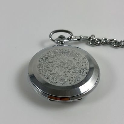  Diamond Made in USSR. Pocket watch made in USSR. Enamel dial. Painted Arabic numerals,...