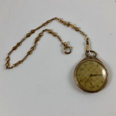 POCKET WATCH. Ref : 972982. Gold plated case....