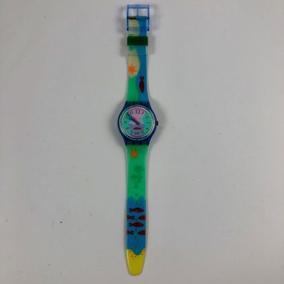 null 
SWATCH

Vers 1991.

Réf: GN118.

Montre bracelet modèle "Hookipa".

Mouvement...