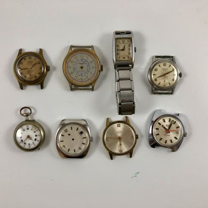  Lot de montres pour pièces dont 1 montre en or jaune 750/1000 