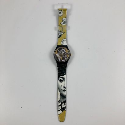 null 
SWATCH

Vers 1990.

Réf: GB148.

Montre bracelet modèle "Baiser d'Antan".

Mouvement...