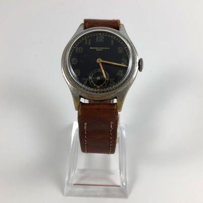 null 
RECORD WATCH CO.

Circa 1950.

Ref: D5096XX.

Stainless steel wristwatch, round...