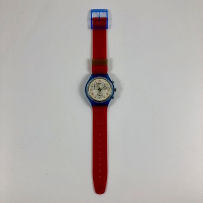 null SWATCH

Vers 1992.

Réf: SCN103.

Montre bracelet type chronographe modèle "John...