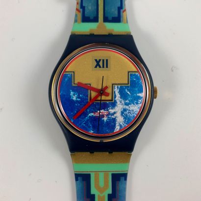 null 
SWATCH

Circa 1991.

Ref: GN114.

Wrist watch model "Flamingo".

Quartz movement.

New...