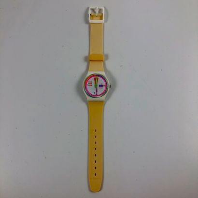 null 
SWATCH

Vers 1991.

Réf: GW403.

Montre bracelet modèle "Geoglo".

Mouvement...