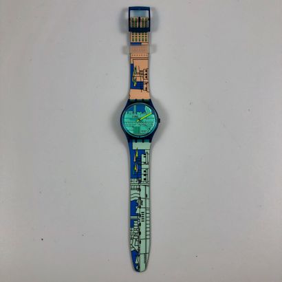 null 
SWATCH

Circa 1990.

Ref: GN109.

Wrist watch model "Metroscape".

Quartz movement.

New...