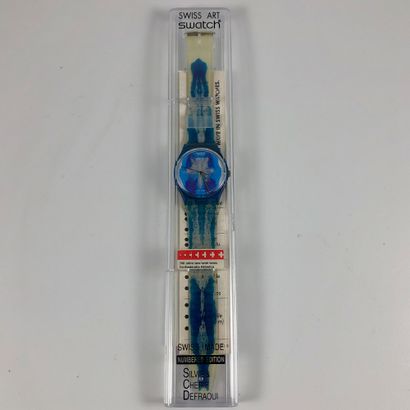null SWATCH

Vers 1991.

Réf: GZ118.

Montre bracelet modèle "Test - 700 ans Confédération...