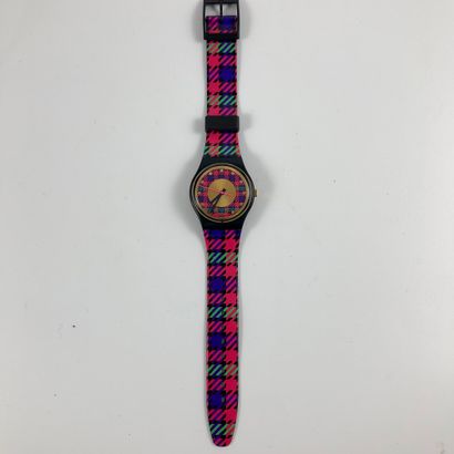 null 
SWATCH

Circa 1990.

Ref: GB147.

Tweed" model wristwatch.

Quartz movement.

New...