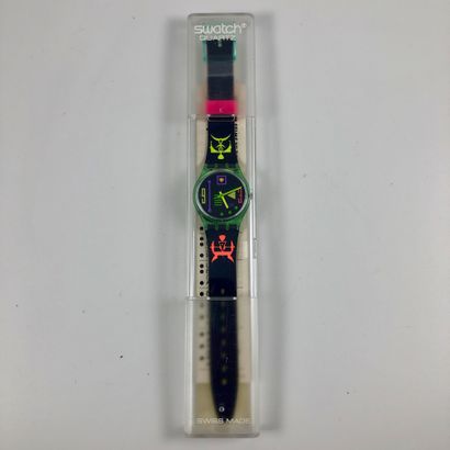 null 
SWATCH

Vers 1992.

Réf: GG113.

Montre bracelet modèle "Stahlefish".

Mouvement...