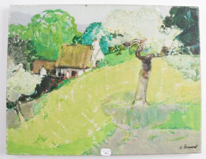 null CLAUDE JOUSSET (1935-)


Ferme dans la campagne normande


Huile sur toile 


Signé...