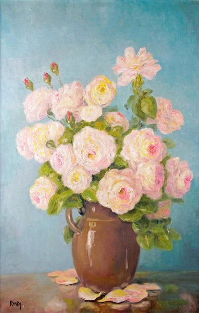 null MARIE-MADELEINE DE RASKY (1897-1982)


Vase de roses


Huile sur toile


Signé...