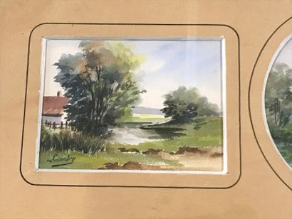 null LEONDRY (XIX-XXe)

Trois paysages

Aquarelle sur papier dans un encadrement...