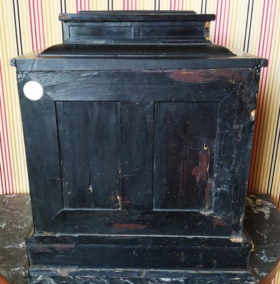 null An ebony veneered CABINET opening on the front with two leaves, the sides with...