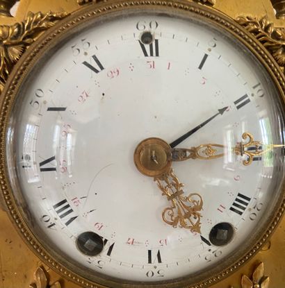 null An ormolu and chased bronze OFFICER'S CLOCK with foliage decoration, the dial...