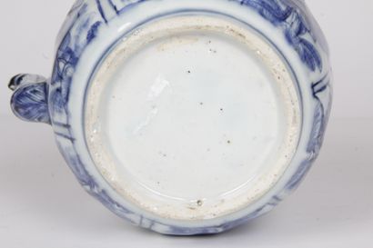 null CHINE, XVIIE SIECLE

Théière en porcelaine bleu-blanc, la panse polylobée à...
