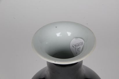 null CHINE, XIXE SIECLE

Vase balustre en porcelaine à glaçure monochrome noire.

Marque...