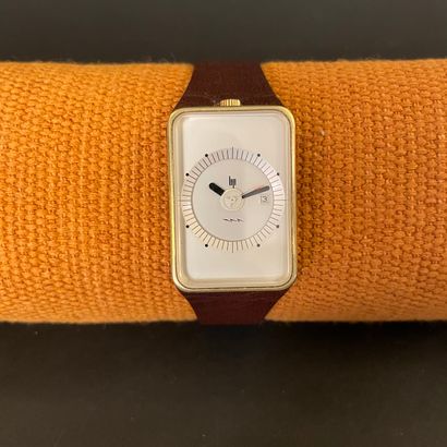 null LIP FRIGO. CIRCA 1972. Ref : 000570. steel bracelet watch, very rare. White...