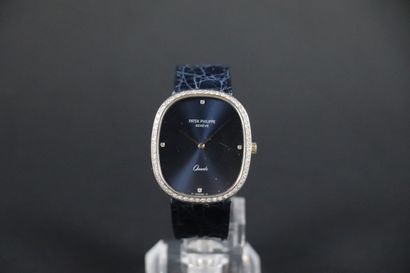 null PATEK PHILIPPE ELLIPSE JUMBO CIRCA 1990. Wristwatch in white gold 750/1000,...