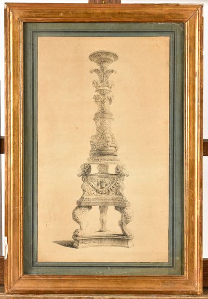 Louis-Jean ALLAIS (1762-1833) Etude de candélabre...