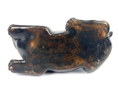 null JAPON Rat Bronze cloisonné Fin XIXe siècle 9 x 21 cm (manque à un pied)